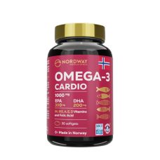 Омега 3 Кардіо Nordway Omega-3 Cardio 1000 мг, 30 капсул