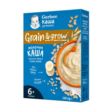 GERBER каша Суха мол Пшенично-Вівсяна кіноа/банан, 240г /1430