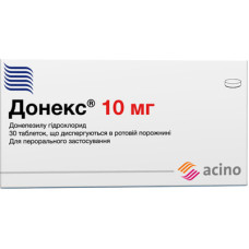 ДОНЕКС таблетки, дисперг. в рот. порож. по 10 мг №60 (10х6)