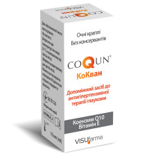 КоКван краплі очні по 10 мл у флак.