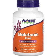 NOW MELATONIN / МЕЛАТОНІН 3 мг вег. капсули №60
