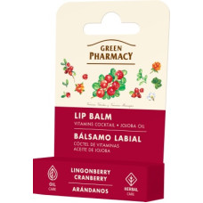 Бальзам для губ Green Pharmacy Брусниця та Журавлина вітамінний коктейль, 3,6 г