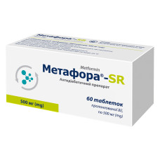 Метафора-SR таблетки прол./д. по 500 мг №60 (10х6)